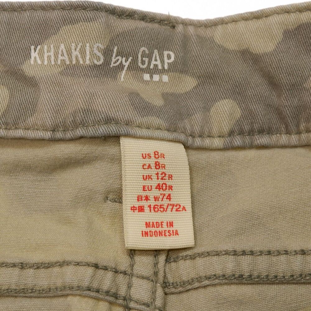 Khakis by Gap Pants Womens Size 8 Ankle Camouflage Stretch Measures 30 x 25.5 - Picture 7 of 10